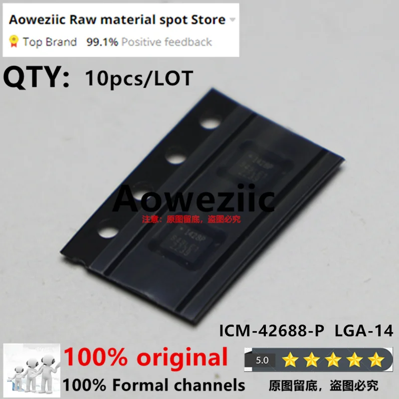 

Aoweziic 2023+ 100% New Imported Original ICM-42688-P I428P LGA-14 Sensor Accelerometer Gyroscope Chip