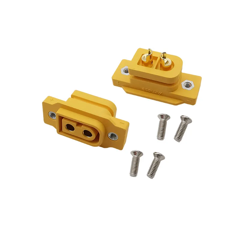 XT60NE-F Connector XT60E XT60 Female Socket Plug Soldering Type Panel Mount Fixed with Screws For RC Drone Lipo Battery DIY