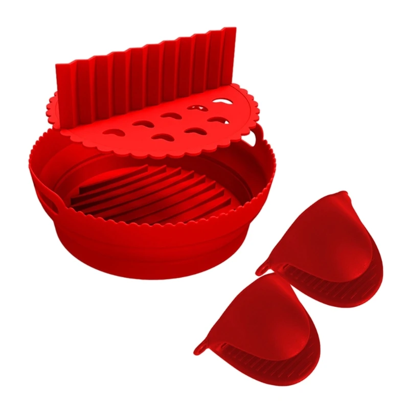 Air Fryers ซิลิโคนตะกร้าแผ่น Square Air Fryers อุปกรณ์ทำอาหาร