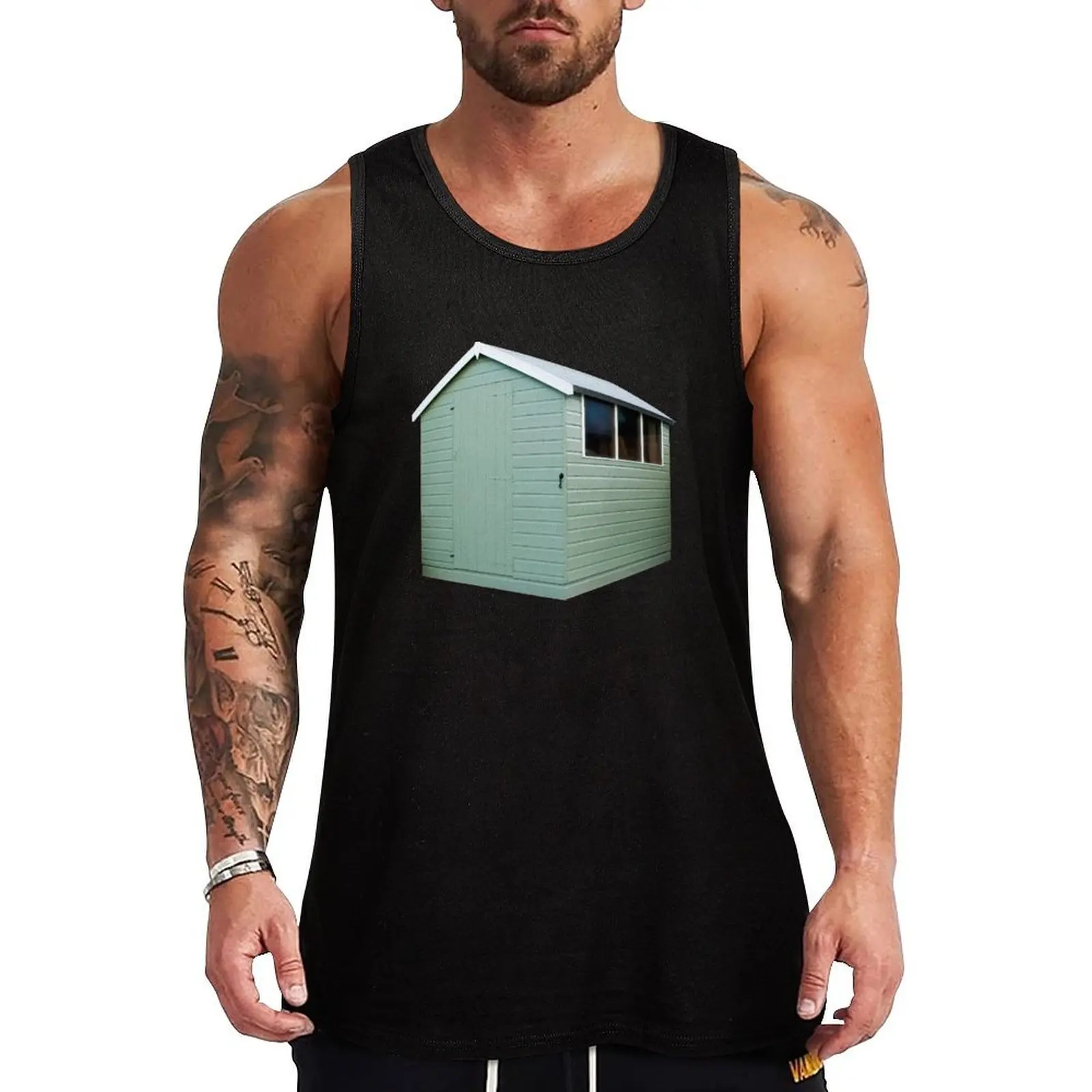Garden Shed Green Tank Top Weekend Casual Tank Top Sleeveless Loose Fit Top
