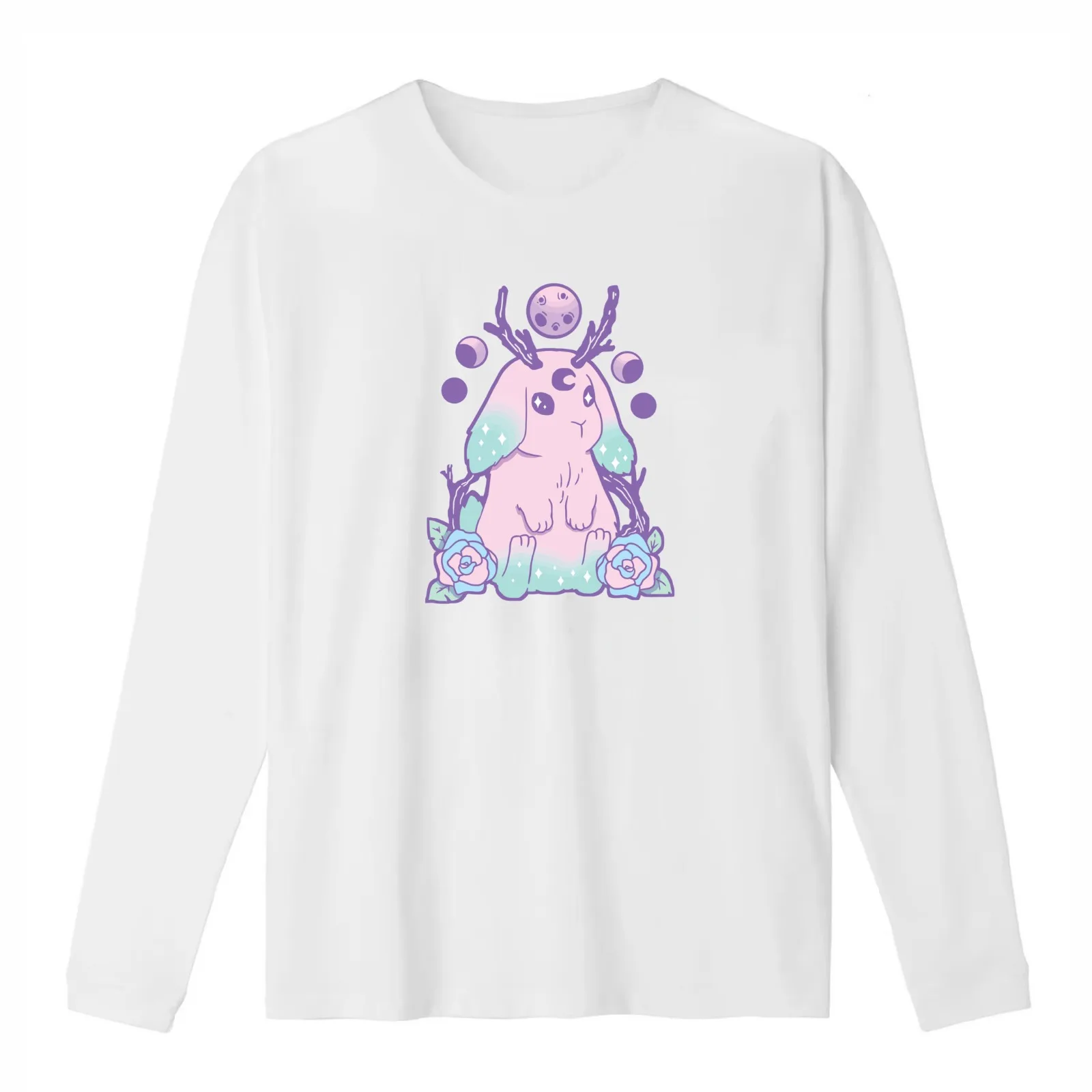 Satanic Jackalope T-Shirt Summer Casual Cotton Tee Oversized Streetwear Tops Vintage Graphic Print Loose Fit Short Sleeve