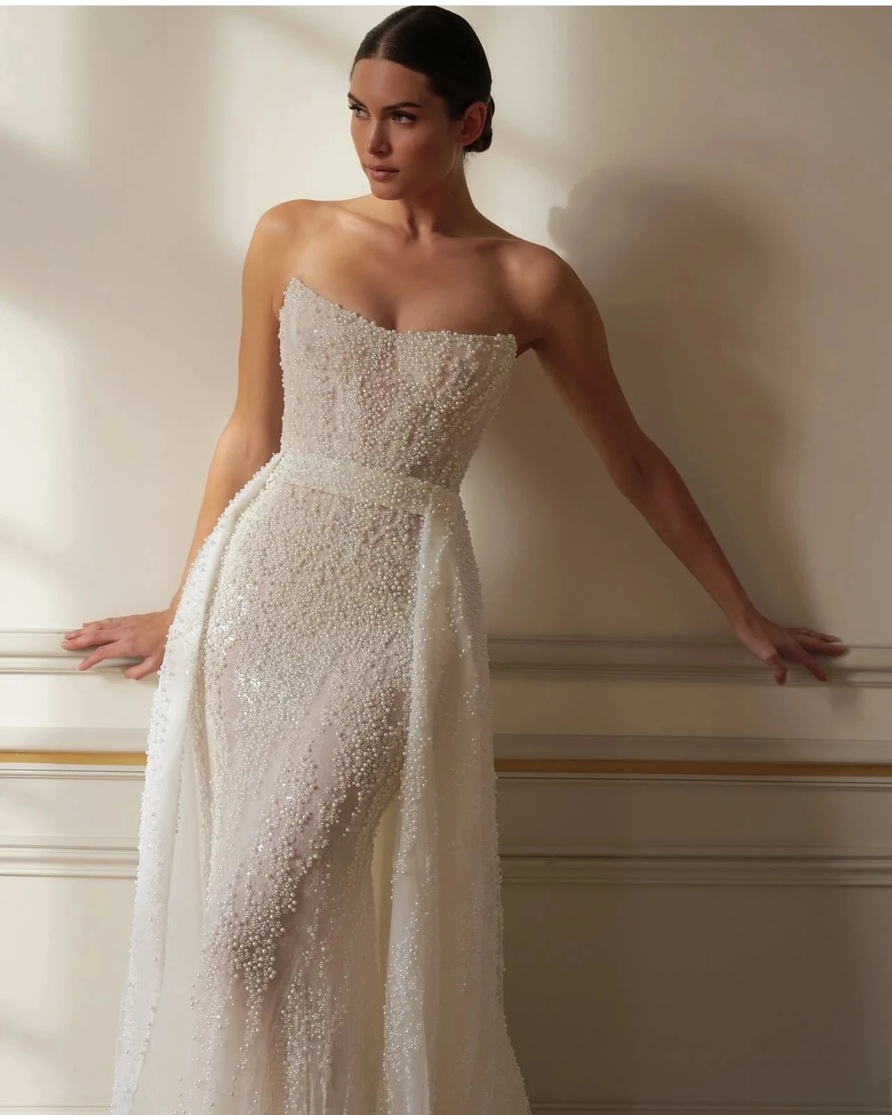 

Sexy Mermaid Wedding Dresses 2026 Detachable Trawl Strapless Embroidery Lace Bride Dress Bridal Gowns Vestido De Noiva