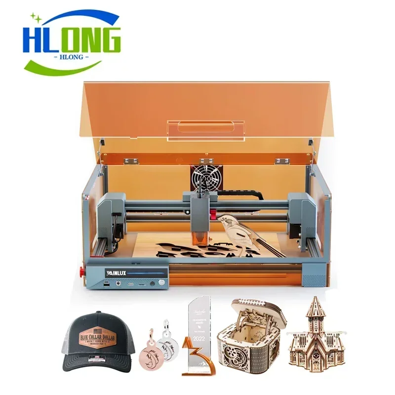 

Hlongda X1 10W Laser Engraver Machine Class1 Cnc Laser Engraving Machine and Cutting DIY for Stainless Steel Wood Leath