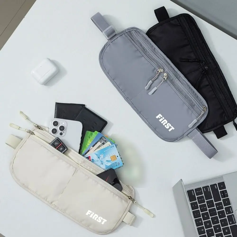 

Sweatproof Invisible Sports Waist Bag Anti-theft Large Capacity Men Belt Pouch Breathable Zippered Security Wallet for Passport