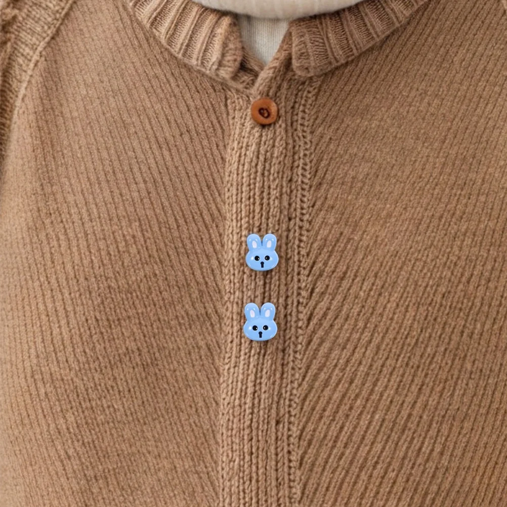 

10Pcs Rabbit Buttons Easy Install Resin Rabbit Shaped Buttons for Creative Clothing Design Kids Craft Project