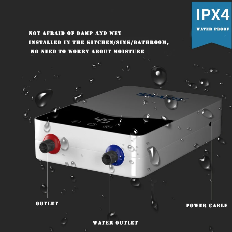 Heatershower termostato de água elétrica pequena inteligente rápida aquecimento máquina banho cozinha do agregado familiar cozinha tesouros