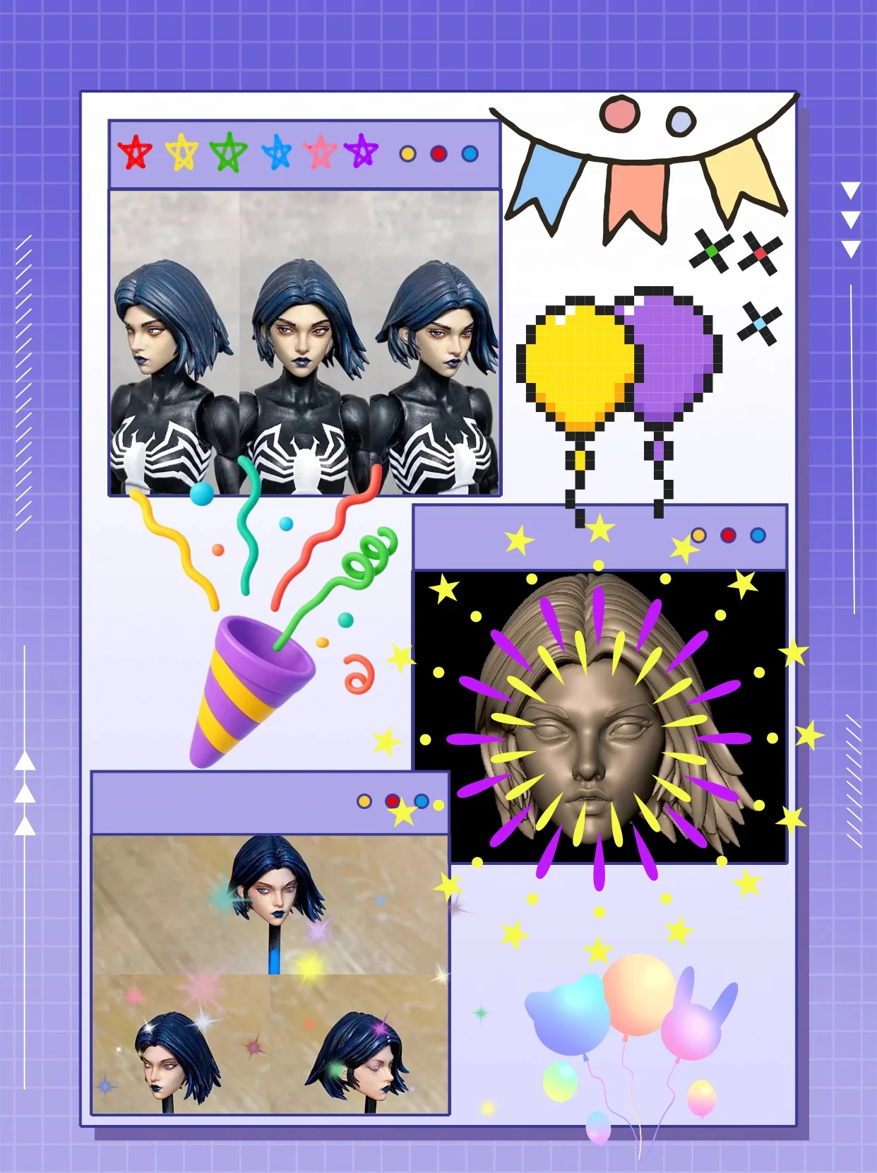 

【30days Made】1/12 Scale Female Soldier Symbiont Heroine Andy Benton Painted Unpainted Head Sculpt For 6''Action Figure Model