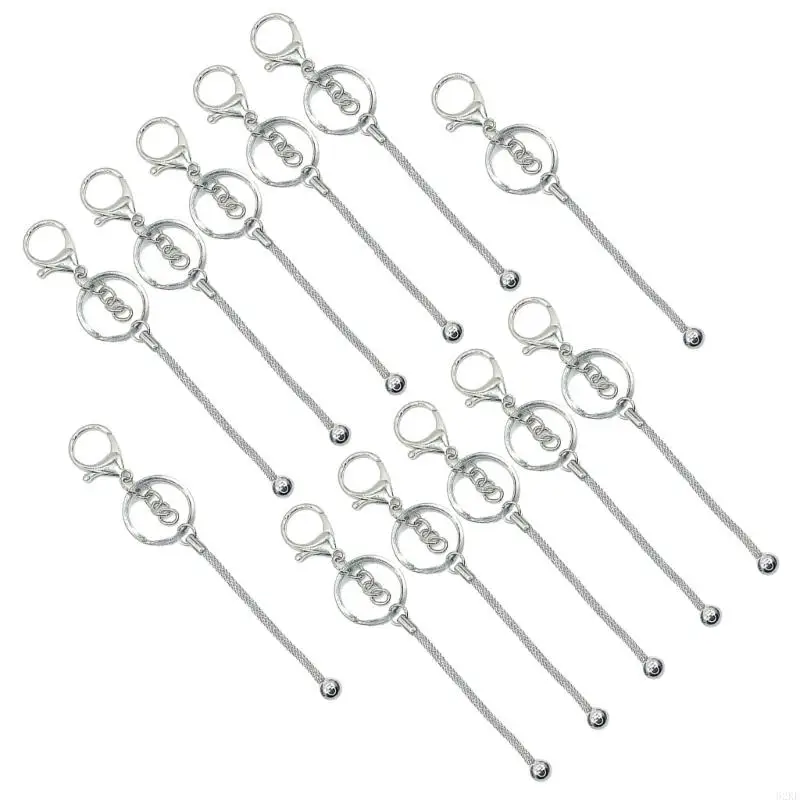 62KE Set of 12 Sturdy Silver Tone Sturdy Metal Stick Pendants Supplies for Crafting Fashionable Necklaces And Earrings