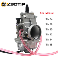 ZSDTRP For Mikuni TM24 TM28 TM30 TM32 TM34 TM38mm Motorcycle TM Flat Slide Carburetor For Kawasaki KX125 KX150 CR250