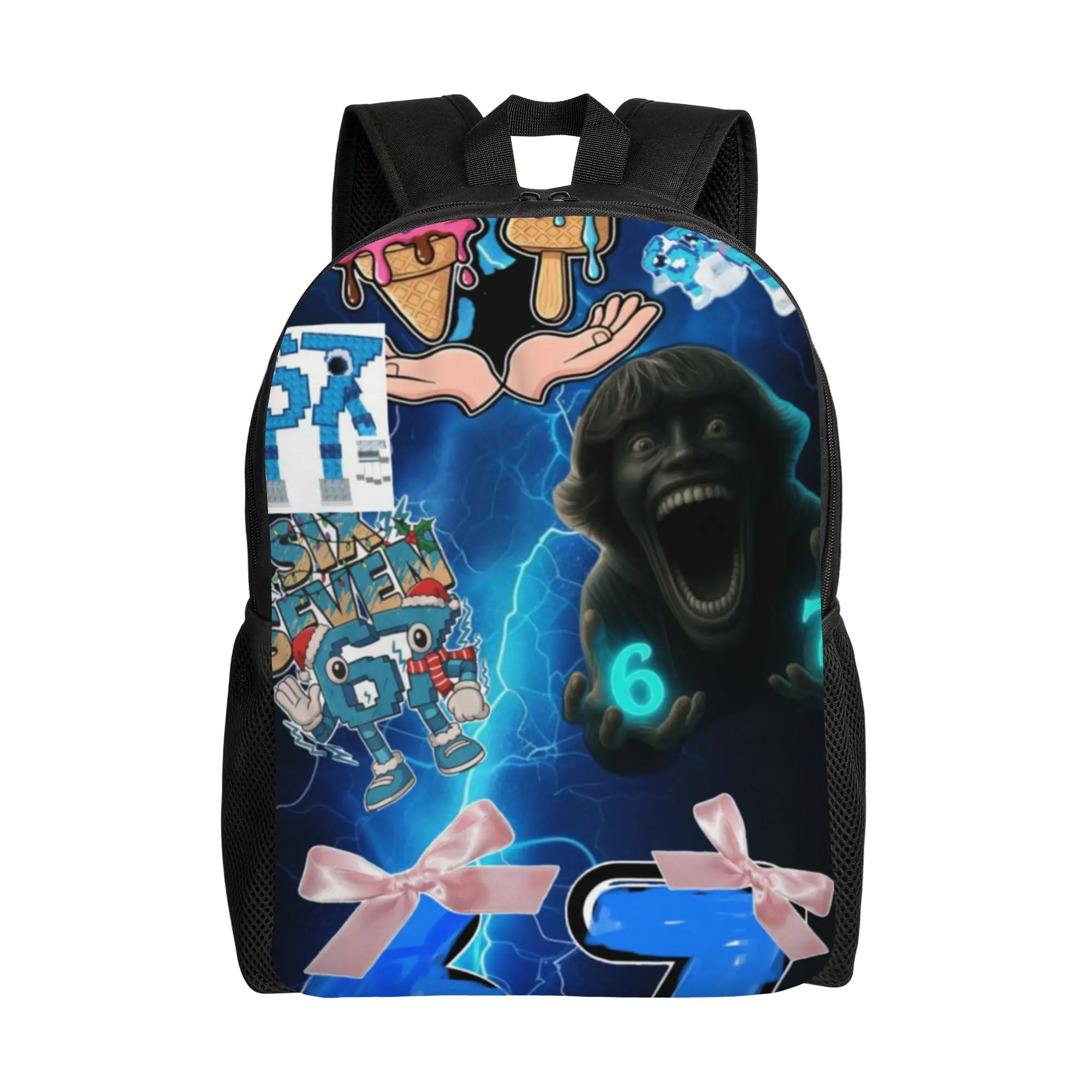 Back to school season Large Capacity 67 six seven meme 7 Daypack 67 College Student Rucksack Backpack