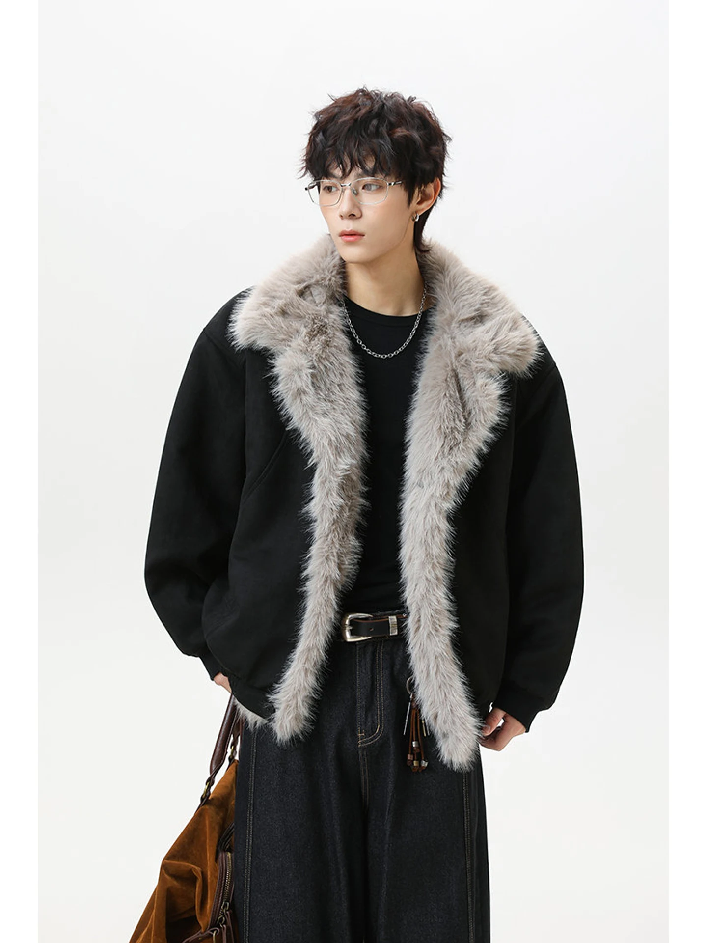 

Мужская утепленная куртка из хлопка с меховой подкладкой, зимняя теплая повседневная куртка с длинными рукавами, на пуговицах, с воротником-стойкой, бренд LPZ