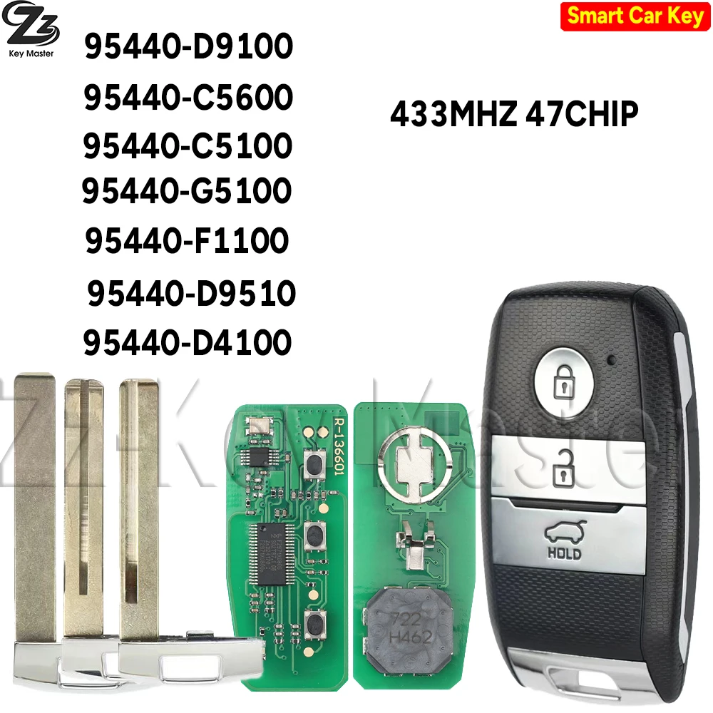 

Смарт-ключ Zz 95440-D9100/C5600/C5100/G5100/F1100/D9510/D4100 433 МГц 47CHIP для KIA Sorento Sportage Optima Niro 2015-2020