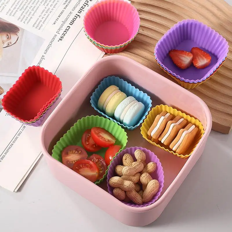 12/24Pcs Silicone Lunch Box Dividers for Kids Bento Box Partition Dish Cups Salad Dressing Accessories Eco-Friendly Food Storage - view 5