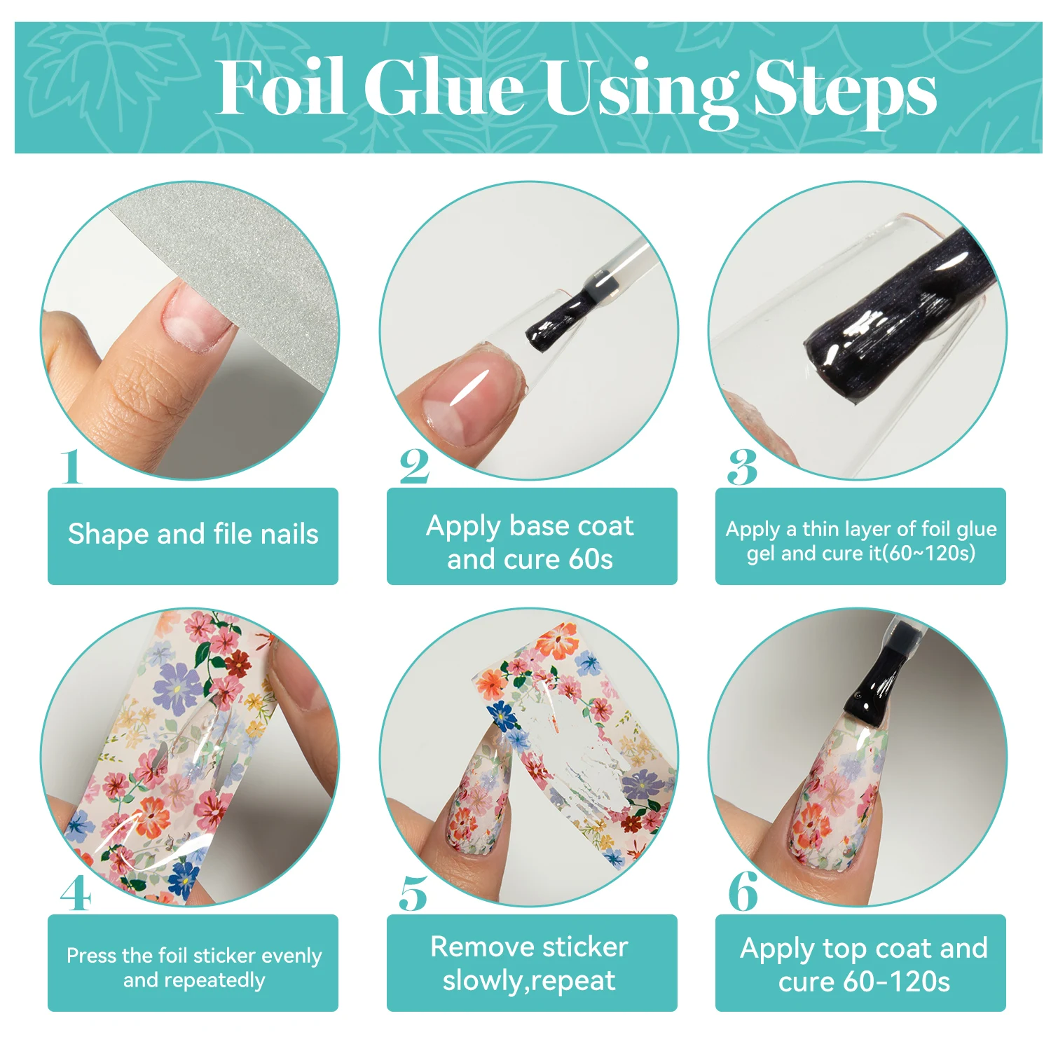 Vendeeni New Arrival UV LED Nail Gel Polish Clear Foil Gel Foil Transfer Glue Private Label Soak off Art Polish 15ml Bottle