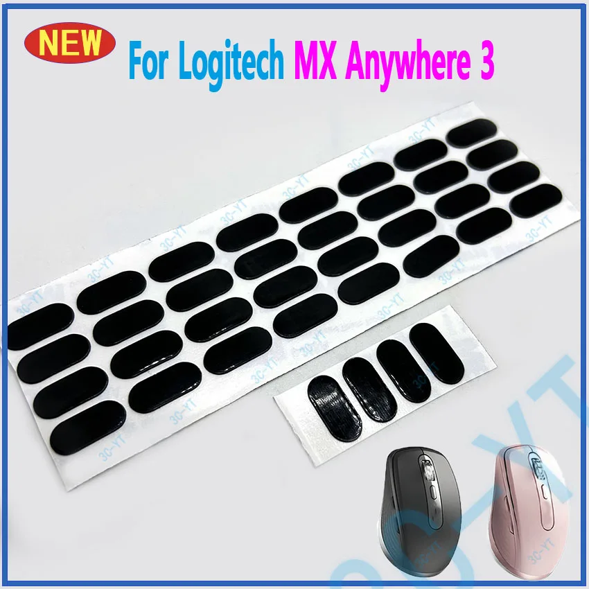 1-10Sets Mouse Feet Skates Pads For Logitech MX Anywhere 3 Wireless Mouse Black Anti Skid Sticker