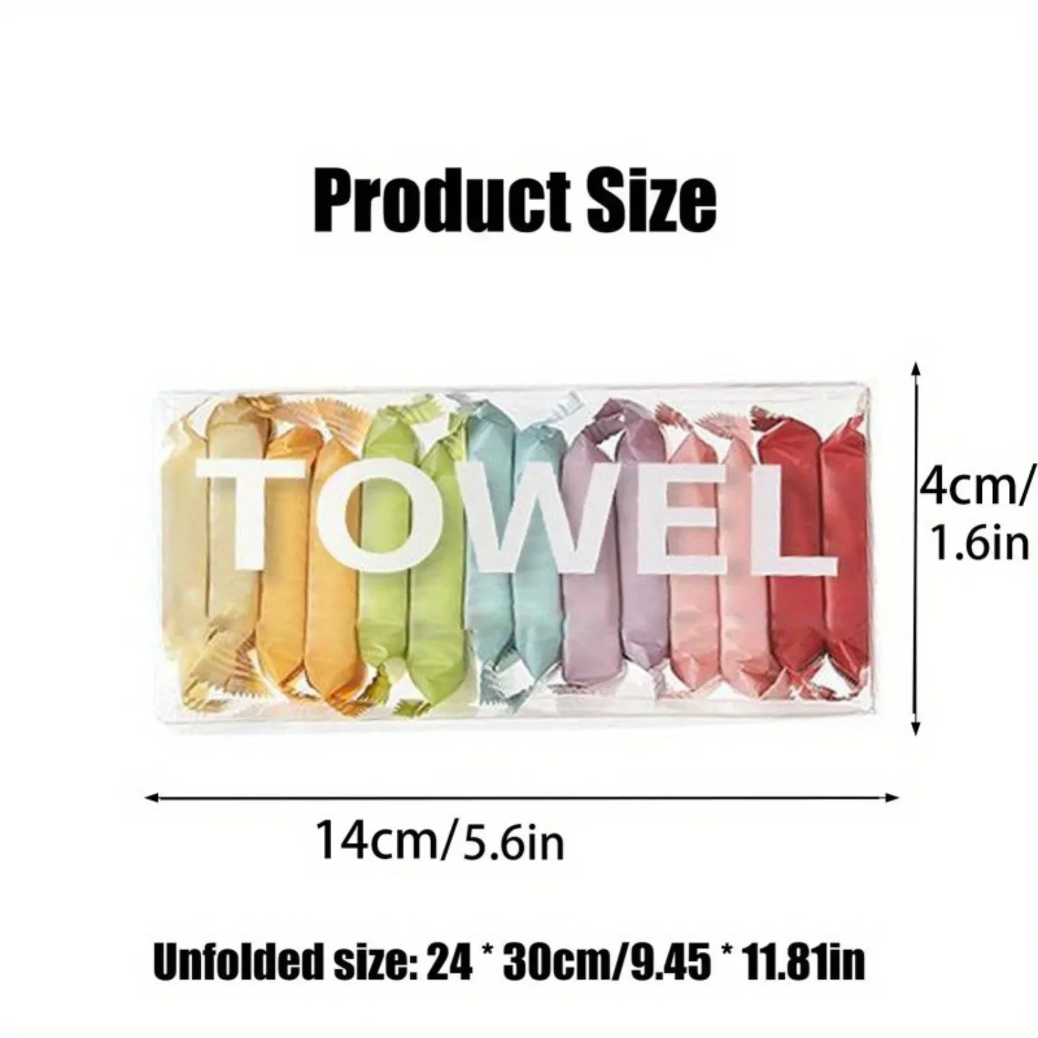 14 unids/caja de toallas comprimidas portátiles, diseño compacto y que ahorra espacio, toallitas faciales suaves adecuadas para uso húmedo y seco