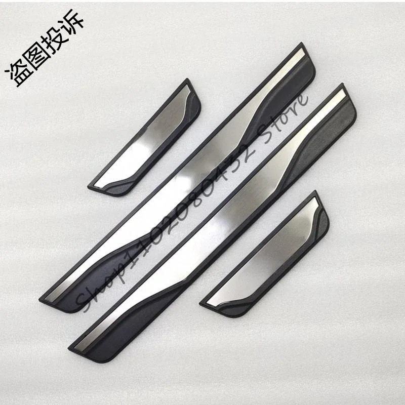 4pcs/Lot ABS Stainless Steel Door Sill Pedal Scuff Plate For 2016 -2020 Honda Civic 10th Car Accessories