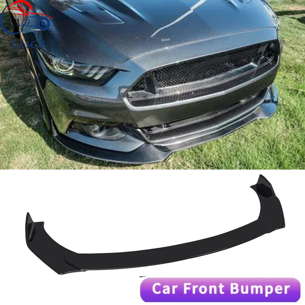 LAICY For Mustang GT Focus 2013-2021 Car Front Bumper Lip Chin Spoiler Splitter Body Kit Protector Guard Deflector Lips