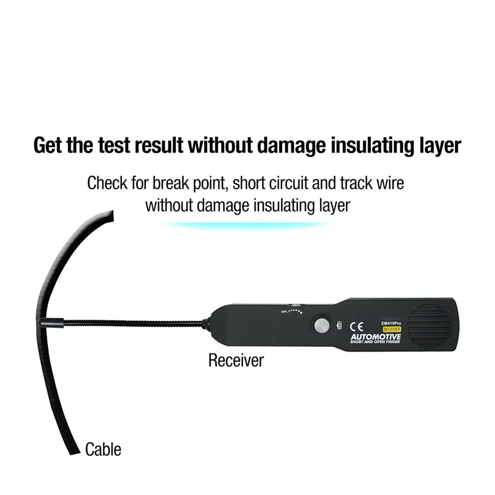 Fio automotivo curto aberto localizador detector de circuito cabo de alimentação testador tracer em415pro scanner ferramenta diagnóstico para barco