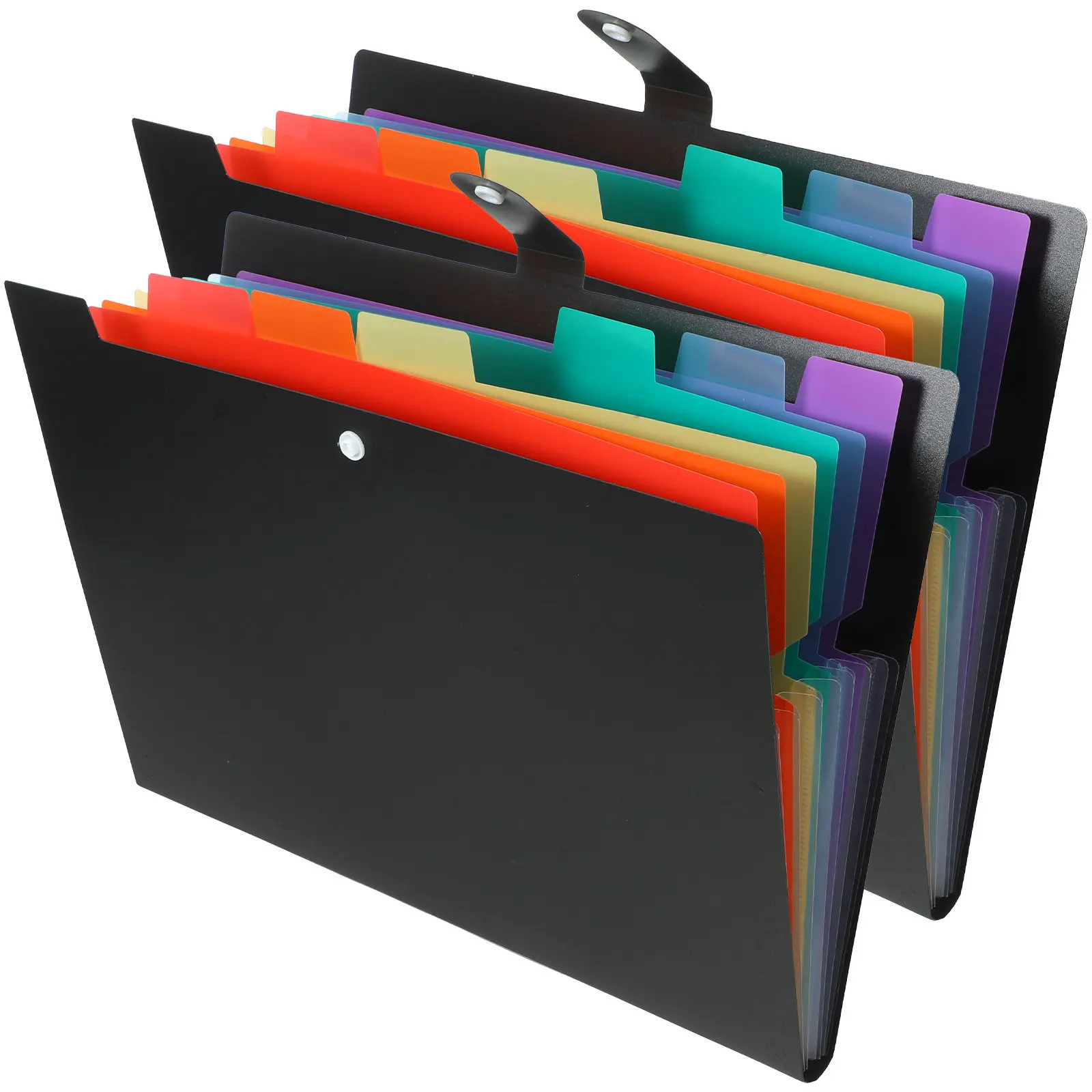 

Набор из 2-х расширяющихся папок-гармошек формата А4 с множеством карманов для документов, счетов, чеков, квитанций, валюты, с застежкой-кнопкой