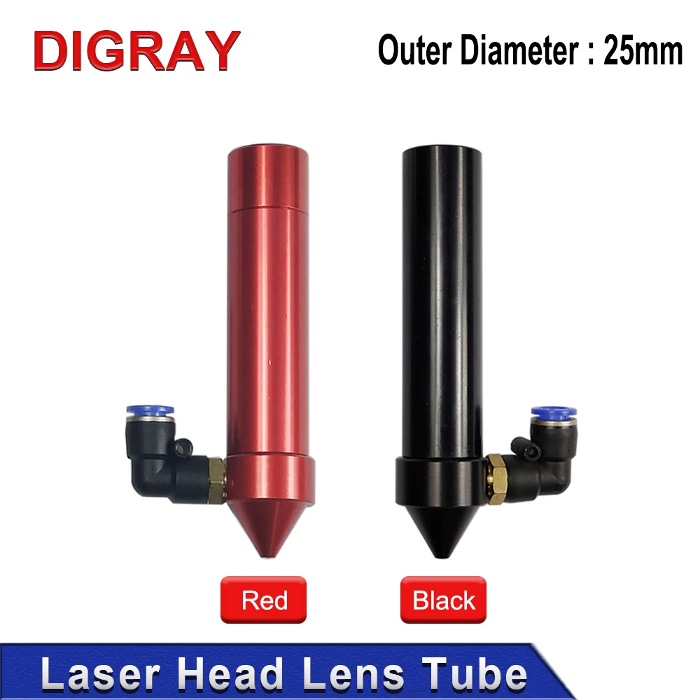 

DIGRAY Co2 Laser Head Tube Outer Dia 25mm is Suitable For Focusing Lens With Dia 20mm Focal Length 50.8/63.5/76.2mm.