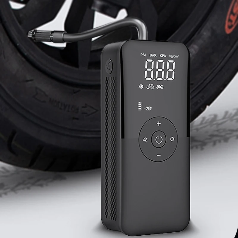 Functional Car Inflation Pump Mini Intelligent Handheld Car Portable Inflation Pump Digital Display Fast Charging Wireless