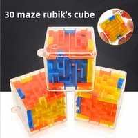 3D Maze Magic Cube Six-sided Transparent Puzzle Speed Cube Rolling Ball Magic Cubes Maze Toys For Children Stress Reliever Toys