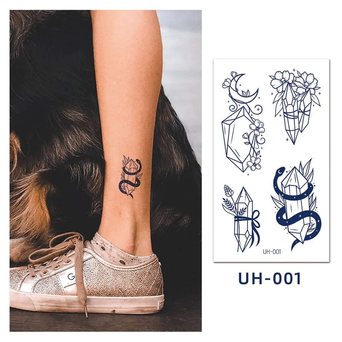 Tattoo Stickers Plant-Based Ink 2 Weeks Lasting Waterproof Durable Tattoo Stickers Arm Fake Tattoo Stickers