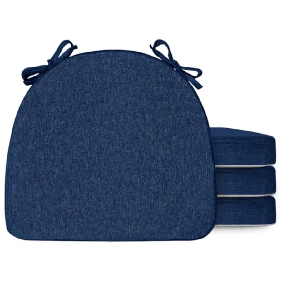 

Chair Seat Cushions for Dining Chairs Non Slip Bottom U Shaped TiesHigh Resilience Foam Bar Stool Farmhouse Kitchen Chair Pads