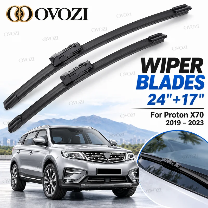 For Proton X70 Front Wiper Blades 24"+17" Windshield Wipers Windscreen Window Car Accessories 2019 2020 2021 2022 2023