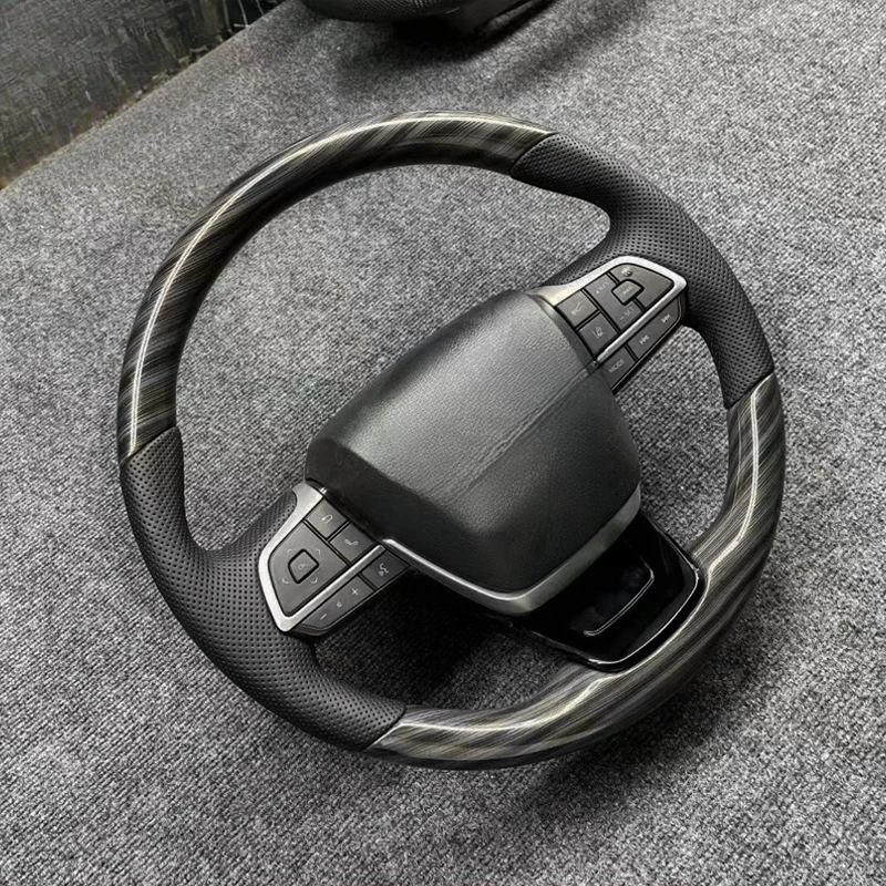 For Toyota Sienna, Granvia, Highlander, mahogany carbon fiber steering wheel modification, Crown, Nufang cross-border