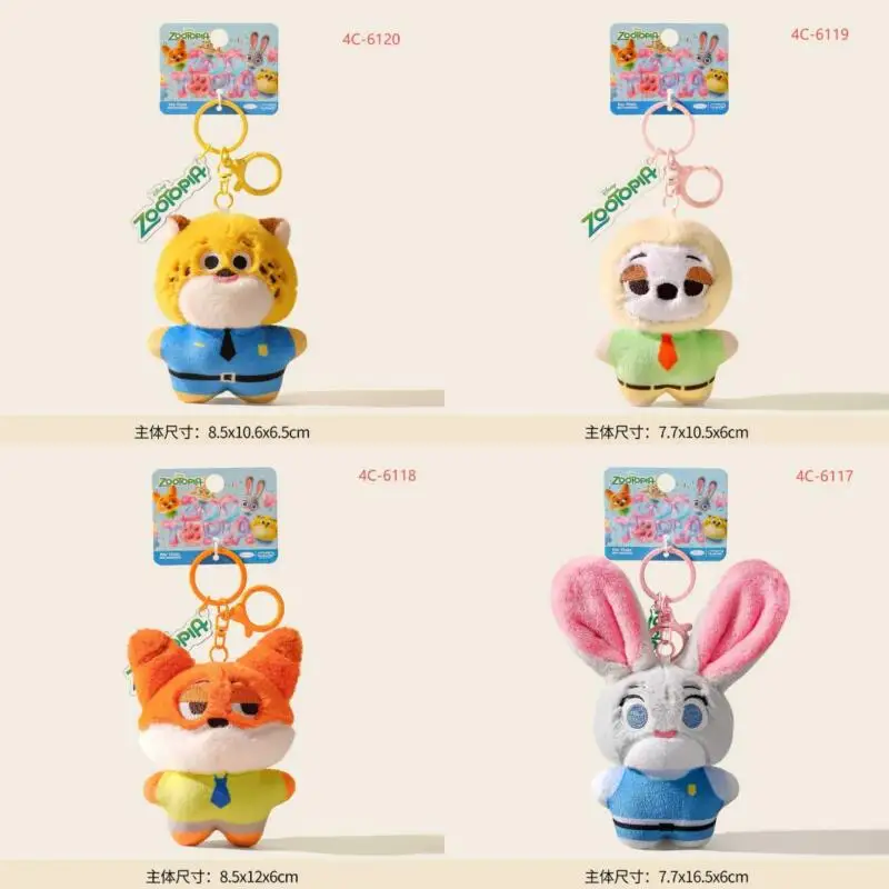 

Disney Zootopia Judy Hopps Plush Toys Keychain Creative Cartoon Nick Wilde Backpack Pendant Couple Decoration Doll Festival Gift