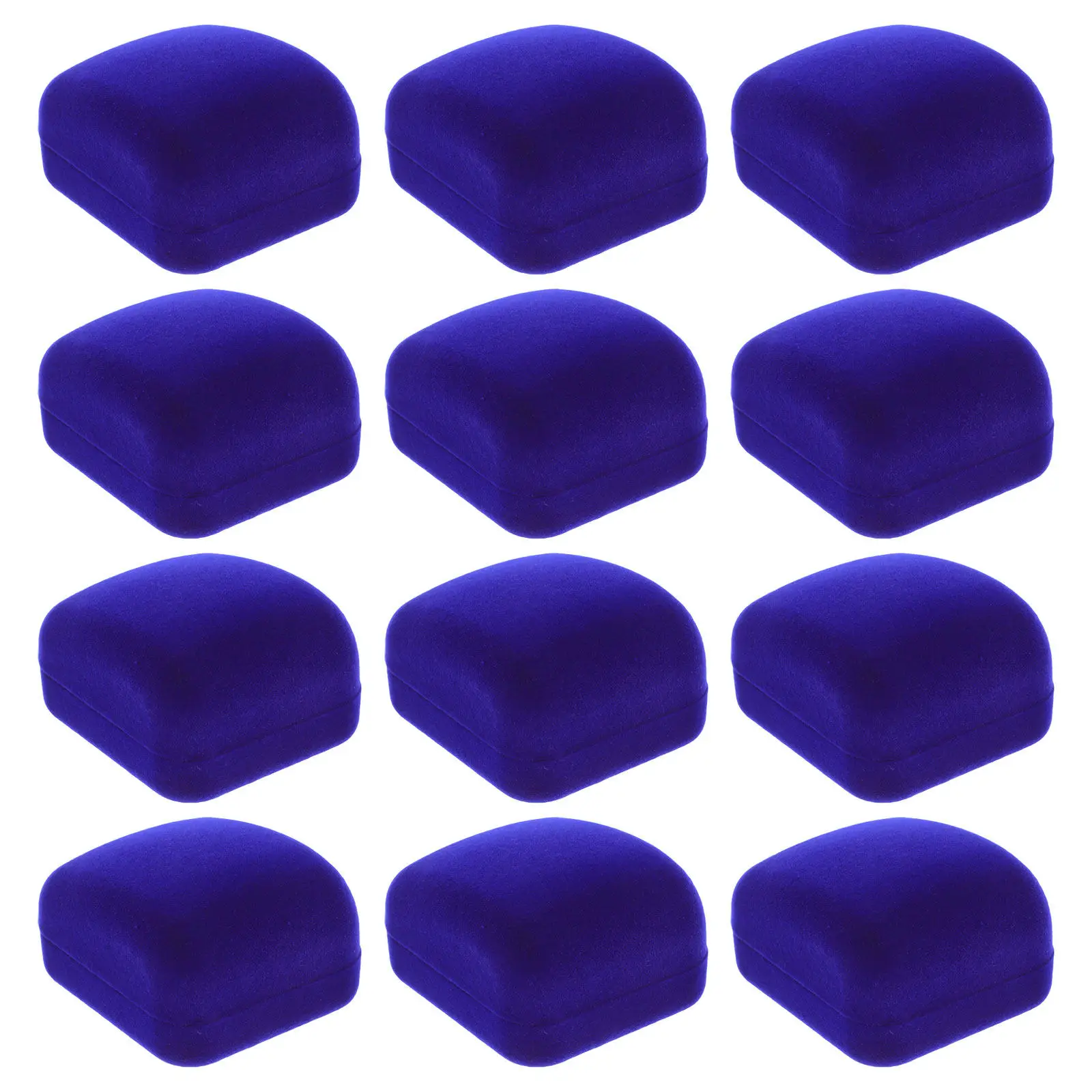 12Pcs Badge Storage Box Blue Medal Display Case Badge Lapel Pin Holder Single Coin Display Organizer Student Award Tabletop