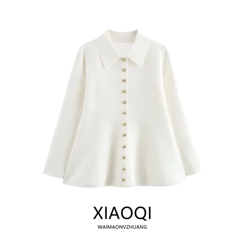 

Spring 2025 Women's Fashion Short Skirt Style Sleeveless Coat Turn-down Collar Long Sleeve Flat Needle Outerwear New Arrival