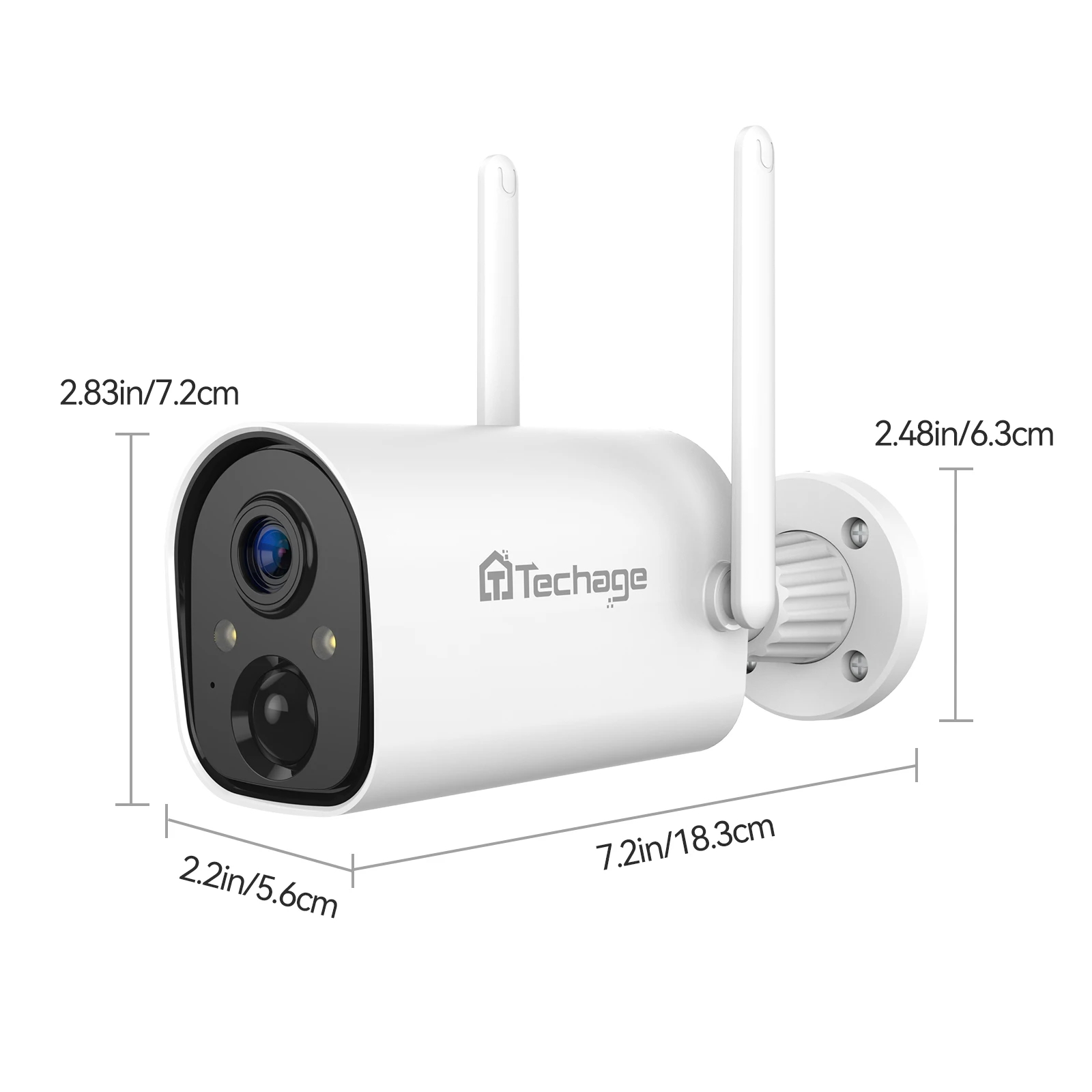 

Techage 3MP Solar WIFI Camera Battery Waterproof PIR Motion Alarm Night Vision Monitor Low Powered Wireless CCTV Security Protec