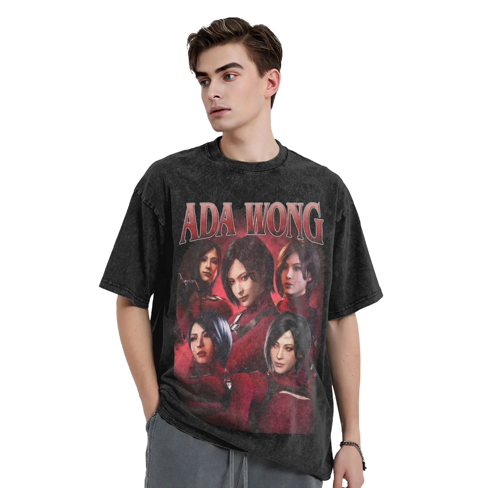 Men Ada Wong Resident Evil T-Shirts  Clothes Beach Classic Short Sleeve T-Shirt O-Neck Leisure Custom DIY Tee Shirt Hot Sale