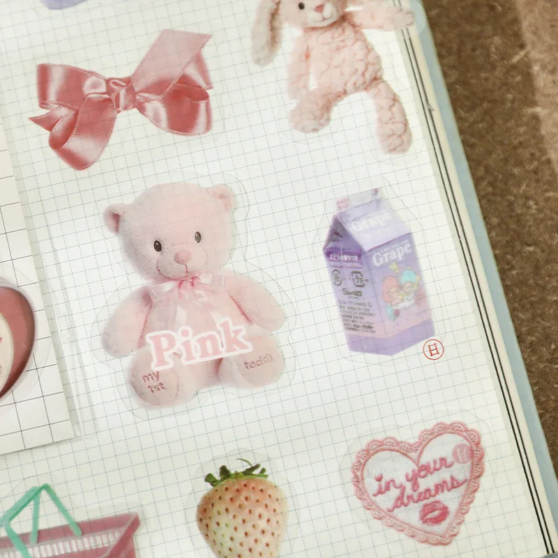 40pcs/1lot kawaii Stationery Stickers Sweet Bear Diary Planner junk journal Decorative Scrapbooking DIY Craft Stickers