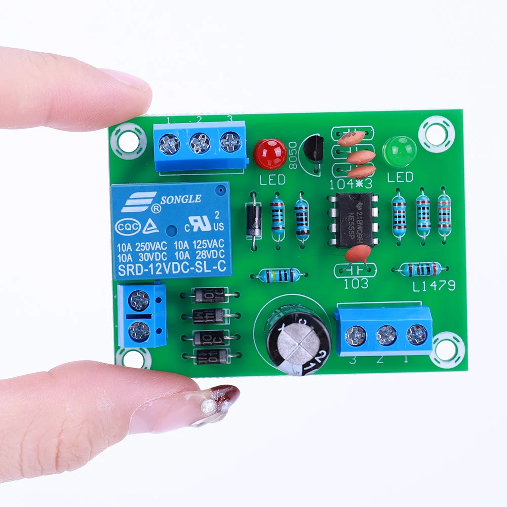 DC 12V Water Level Detection Sensor Automatic Water Level Controller Board Module Liquid Level Controller Module for Pond Tank