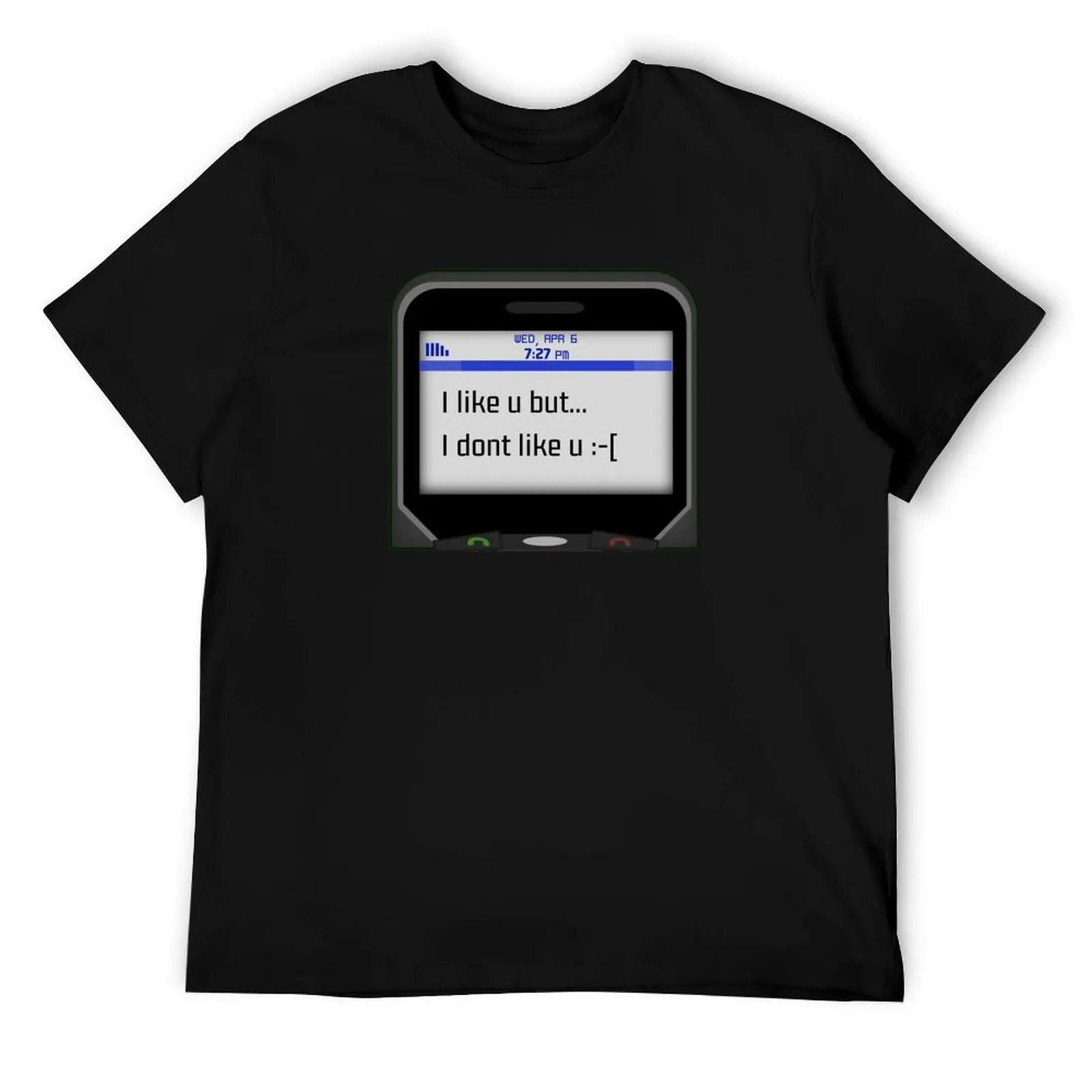 

I like u but i dont like u :-[ SOS Jonas Brothers text T-Shirt t shirts for man graphic tees t shirt man casual T-Shirt