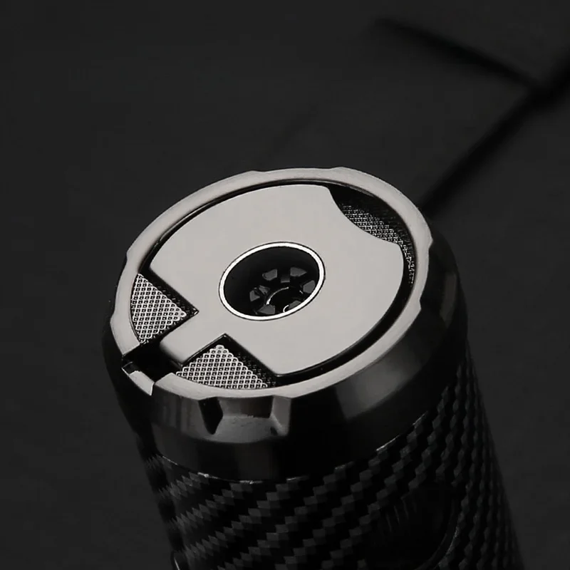 HONEST Zinc Alloy Windproof Three Jet Flame Butane Gas Lighter Visible Gas Window Hidden Cigar Knife Cigar Lighters Smoking Gift