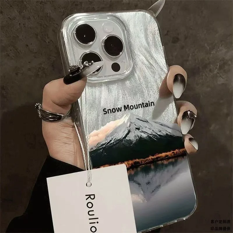 

Прозрачный чехол для телефона с рисунком «Снежная гора» для Samsung Galaxy S24 S23 S25 Ultra S22 S21 Plus A56 A16 A15 A55 A54 A53 A36 A35 Cover