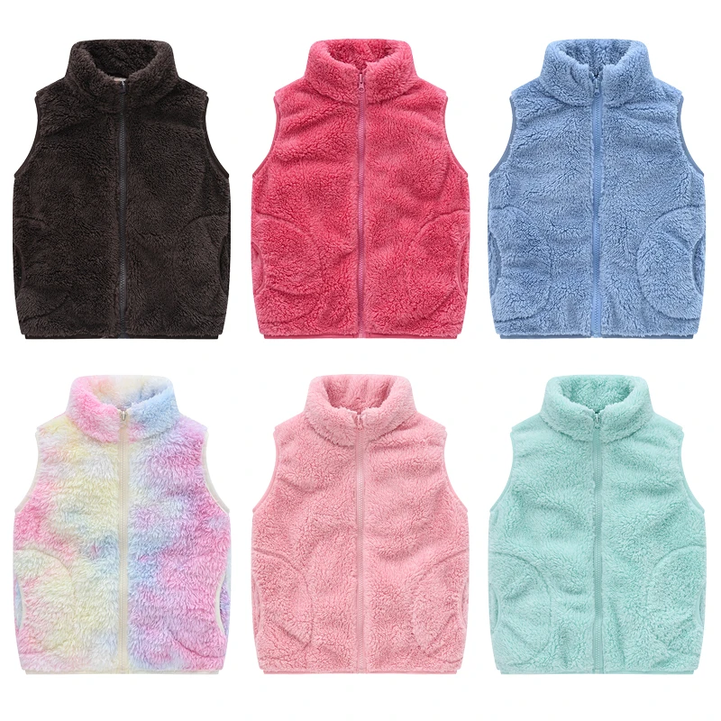 Spring Autumn Warm Children Vest Coat Baby Fleece Waistcoat Sleeveless Kids Outerwear Boys Girls Jacket 3-10 Year Child Clothing