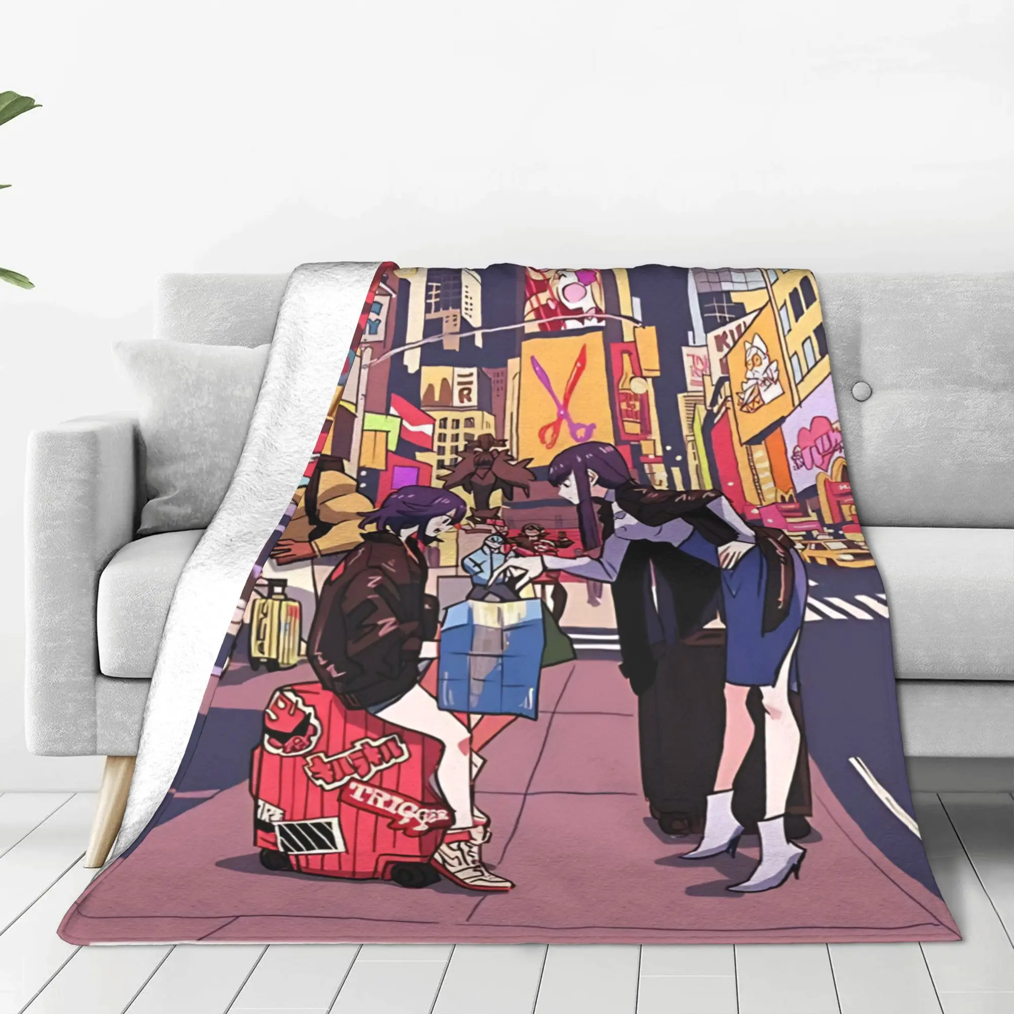 1PC Home Cutecore punk school uniform Kill la Kill Blanket Super Cosy Plush Home Living Room Sofa Halloween