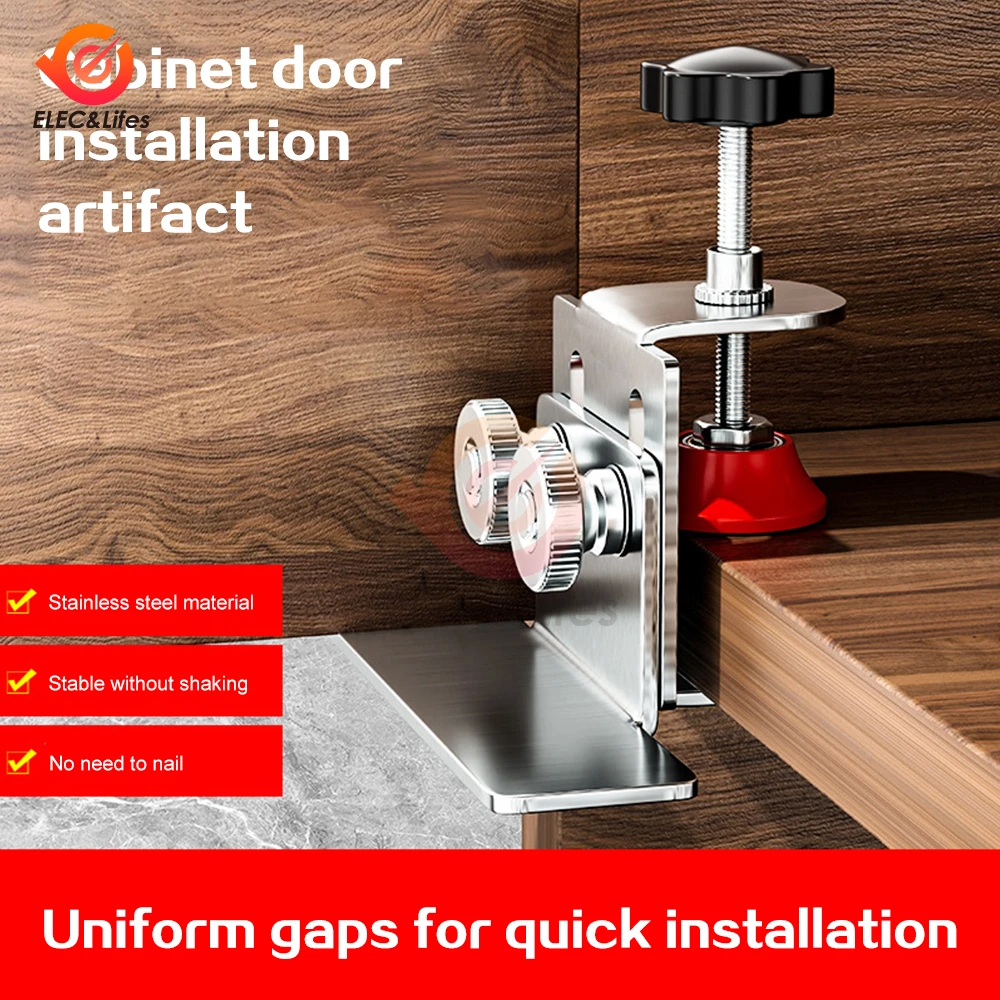 Stainless Steel Cabinet Door Mounting Jig Cabinets Frame Clamp Household Hidden Door Mounting Support Woodworking Tools