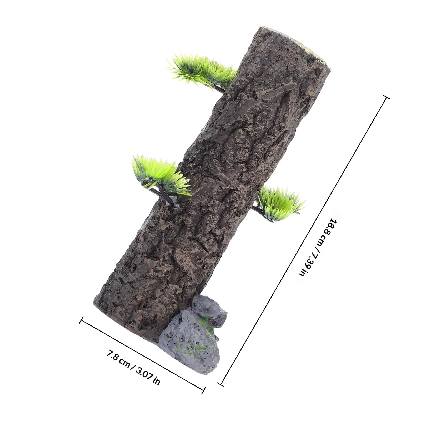 Highly Realistic Aquarium Tree Stump Ornament Made of Safe Resin for Fish Shrimp Habitat Natural-Looking Fish Tank Decoration