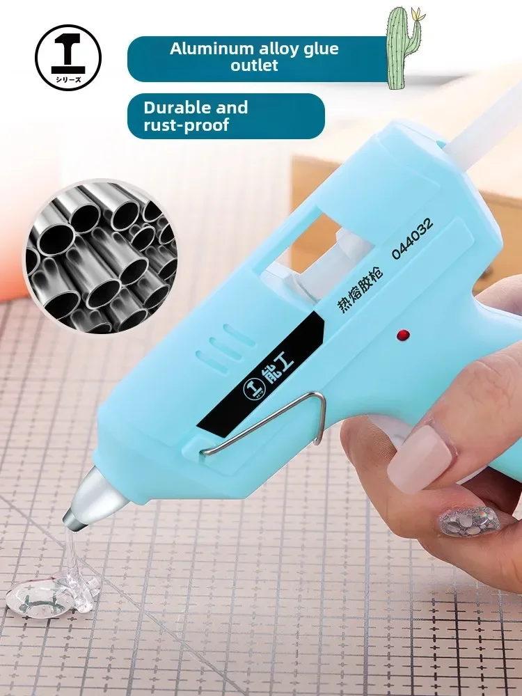 220V Mini Glue Gun for Kids DIY Craft Home Nursery School with High Viscosity 7mm Small Glue Stick