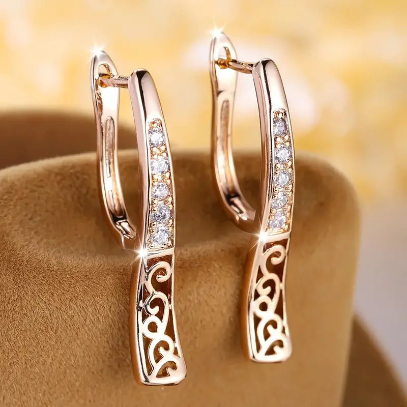Huitan Unique Design Hoop Earrings for Women