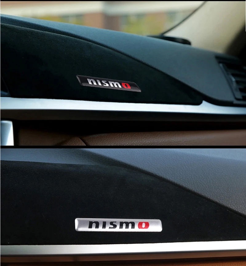 Car Styling 3D Aluminum NISMO Badge Emblem Stickers Decals Decoration For Nissan Qashqai Juke Leaf Micra 350Z 370Z Armada Nismo