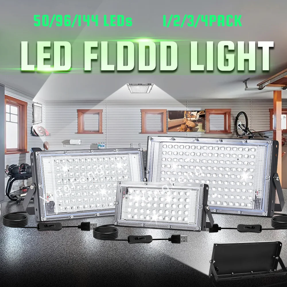 

Nice 50/96/144 LED Flood Light 5V USB, White Light 6000K, USB Plug, Plug And Play, With 59.06 Inch Power Cord And Switch, Indoor