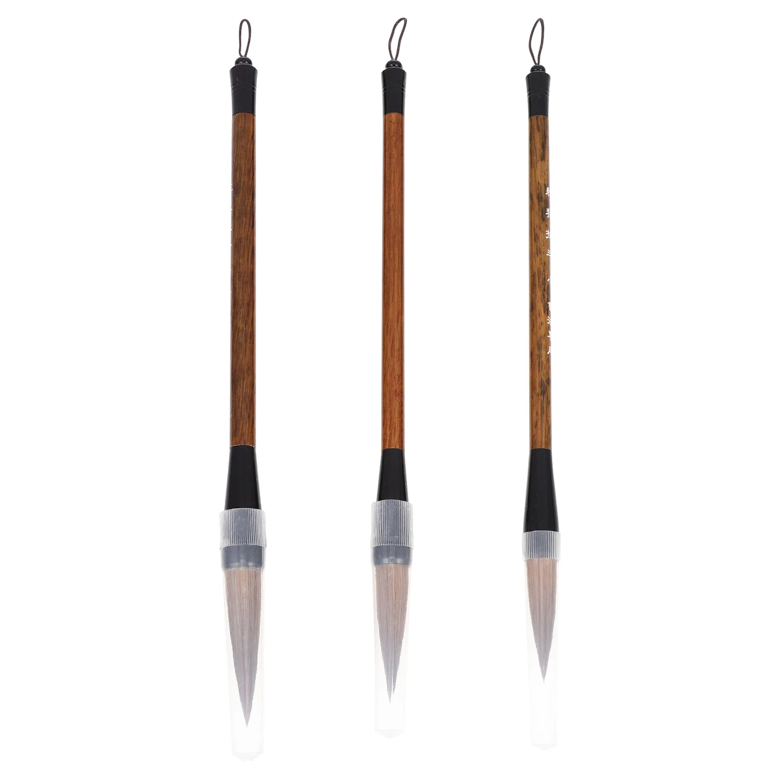 3 قطعة فرشاة شعر الذئب النقي قلم الخط الصيني القديم لممارسة الكتابة اللوحة سومي فن القرطاسية المريحة السلس #4